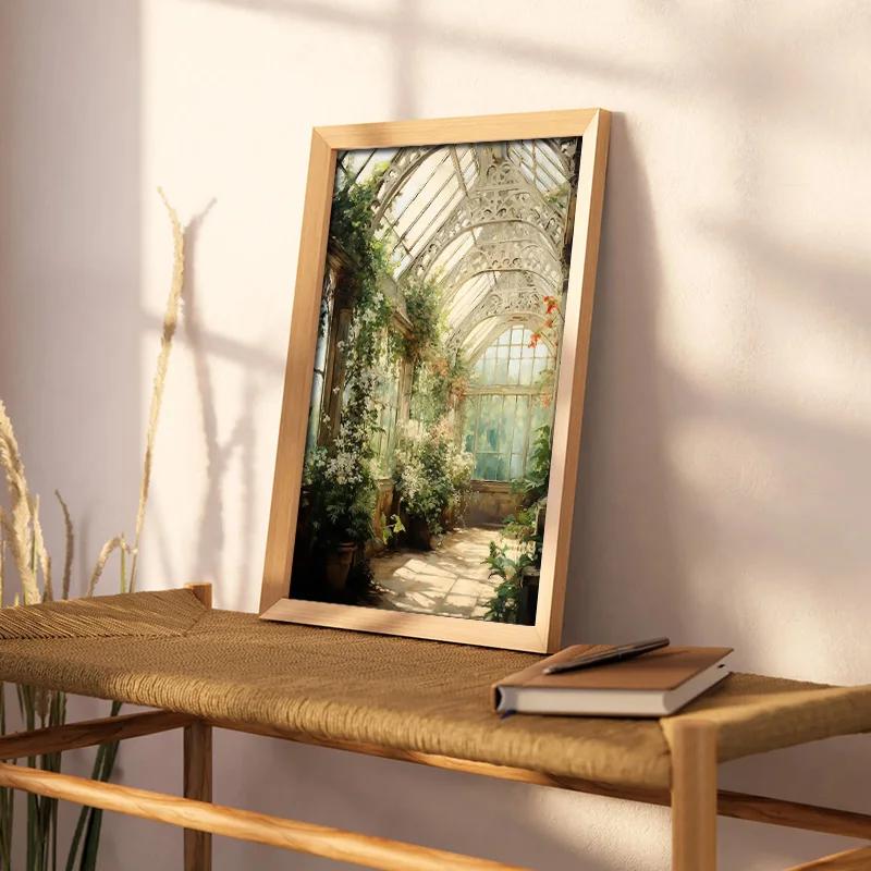 Renaissance Greenhouse Art Plant Garden Classic Retro Poster Canvas Paintings Wall Art Pictures Home Decor