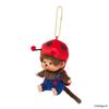Sekiguchi Monchhichi Large Face SS Keychain Ladybug 245949 H11 X W8 X D6cm