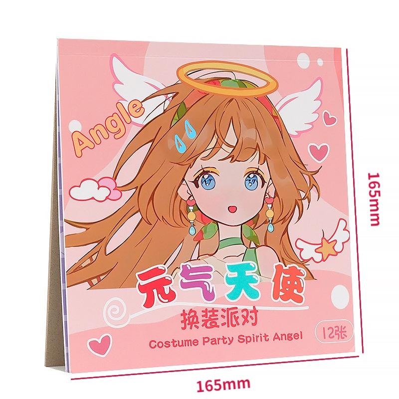 1PCS Princess Dressing Sticker Book Dressing Party Bishōjo Makeup Paste Cute Cartoon Girl Character Sticker Book