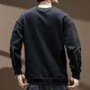 Men's Black Long-Sleeve Round-Neck Sweatshirt - Comfortable, Versatile, New Spring/Autumn Arrival