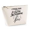 Toiletry Bag - PLANETEE - « I Can't Minimalist » Collection - Beige - 100% Cotton - 3 L, Metal Zip