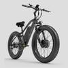 LANKELEISI MG740 PLUS 26 inch Elektrische Fiets, Dubbele 1000W Motoren, 48V 20Ah Batterij, Maximale Actieradius tot 150 km.