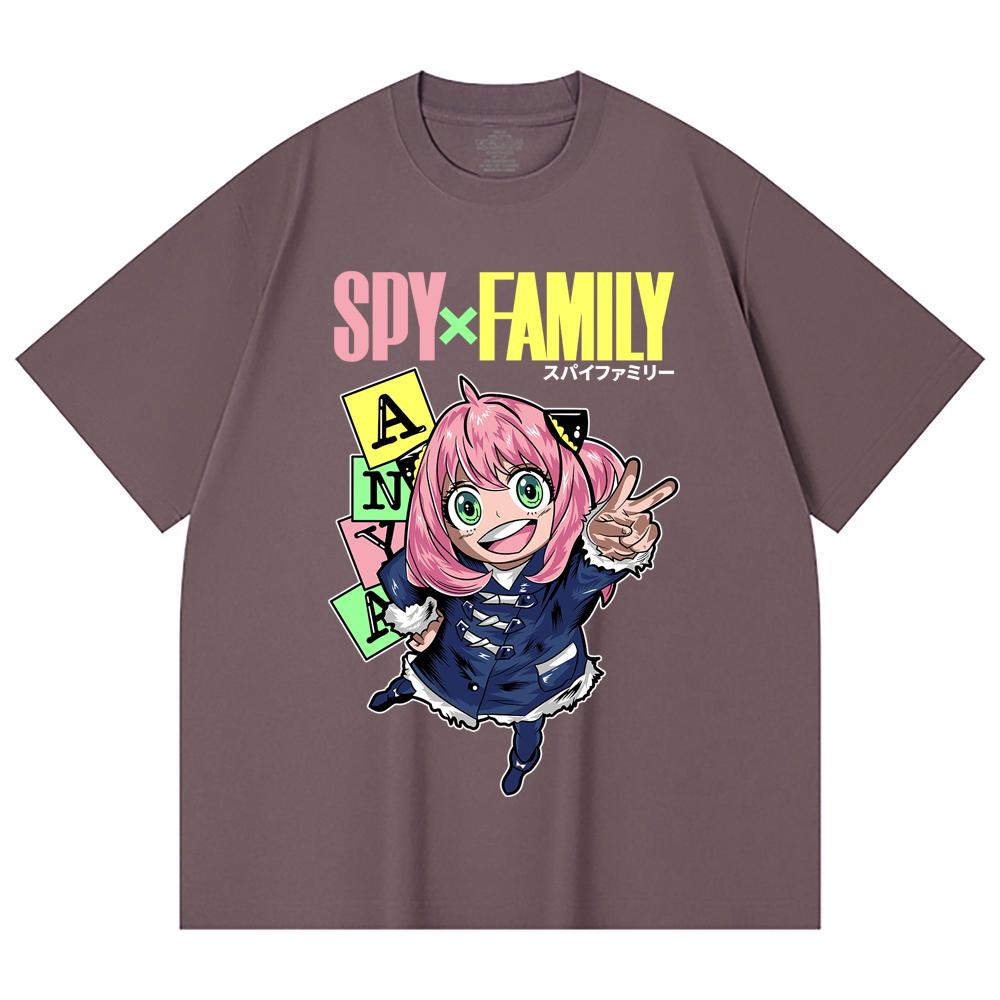 230 Gsm 100% Cotton Spy Family V5 Anya Print Unisex Heavy Cotton T Shirt