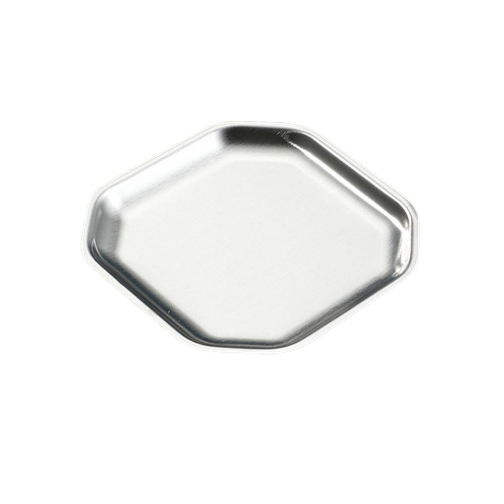 

Восьмиугольная тарелка для соуса из нержавеющей стали, поднос для специй, приправа, домашний ресторан Silver-S