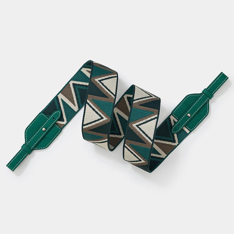 Jacquard Weave Wide Shoulder Strap for Basket, Lindy, and Pig Nose Bags