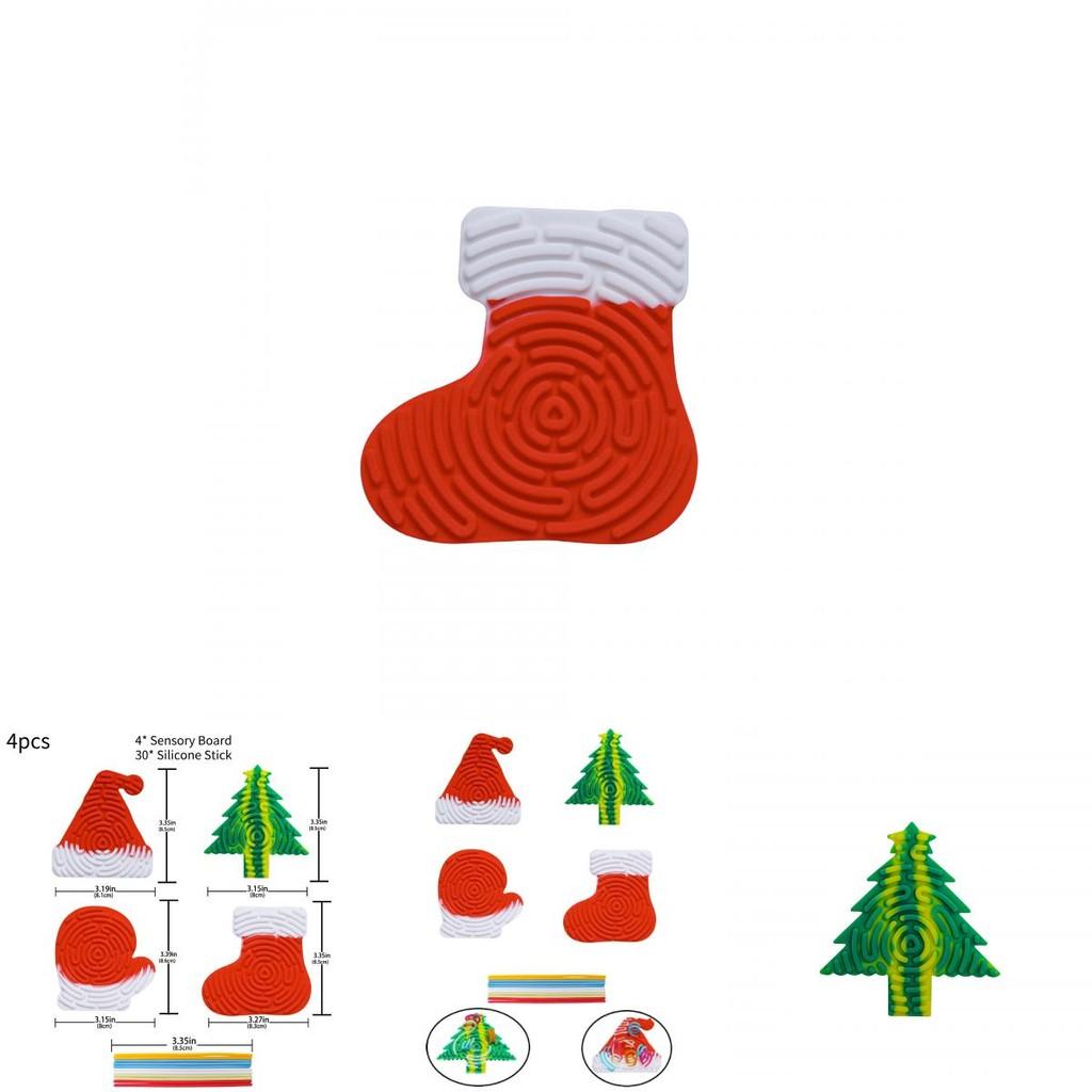 Sensory Activity Board Colorful Silicone Stress Relief Toy For Kids Cognitive Development