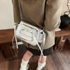 2025 autumn new bow shoulder armpit bag niche high-end commuter portable shoulder crossbody small square bag