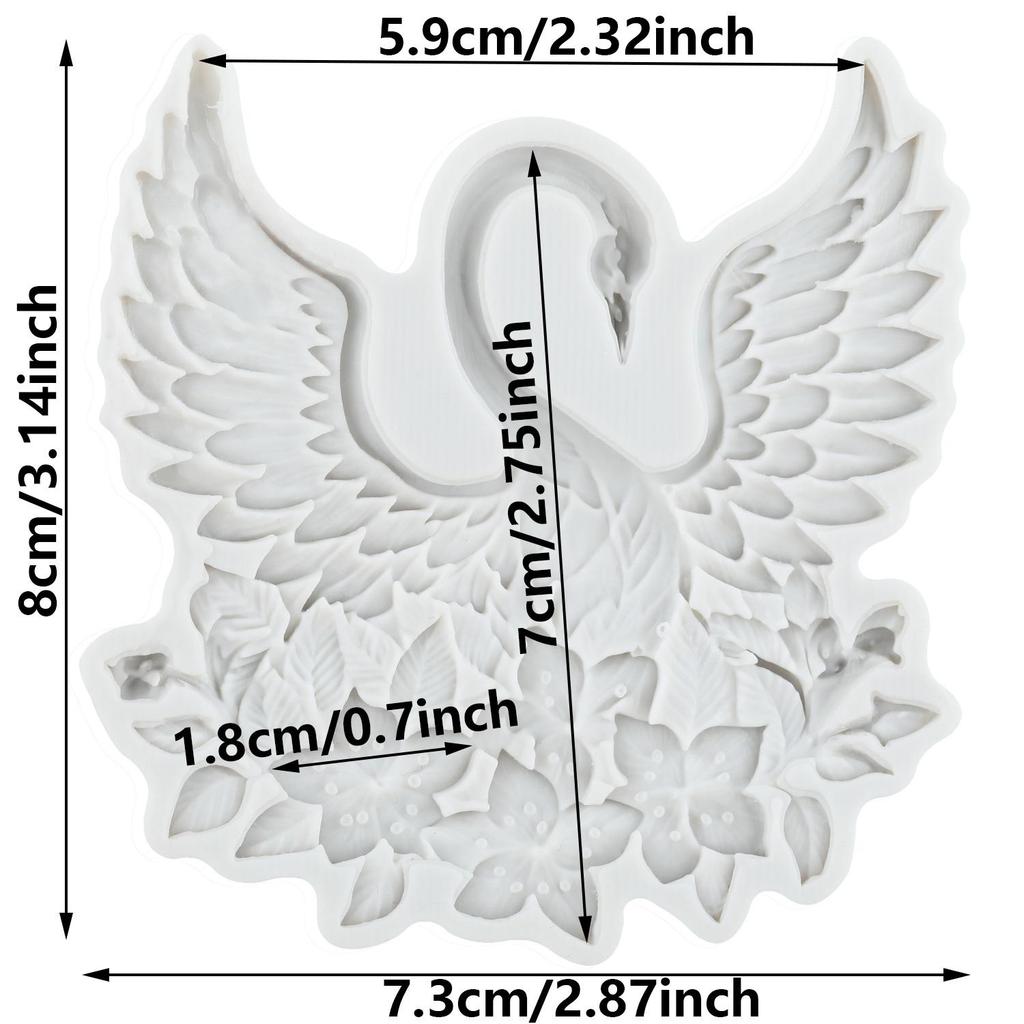 Swan Silicone Mold Swan Fondant Molds Cake Decorating Tools Cupcake Topper Candy Resin Clay Chocolate Gumpaste Mold