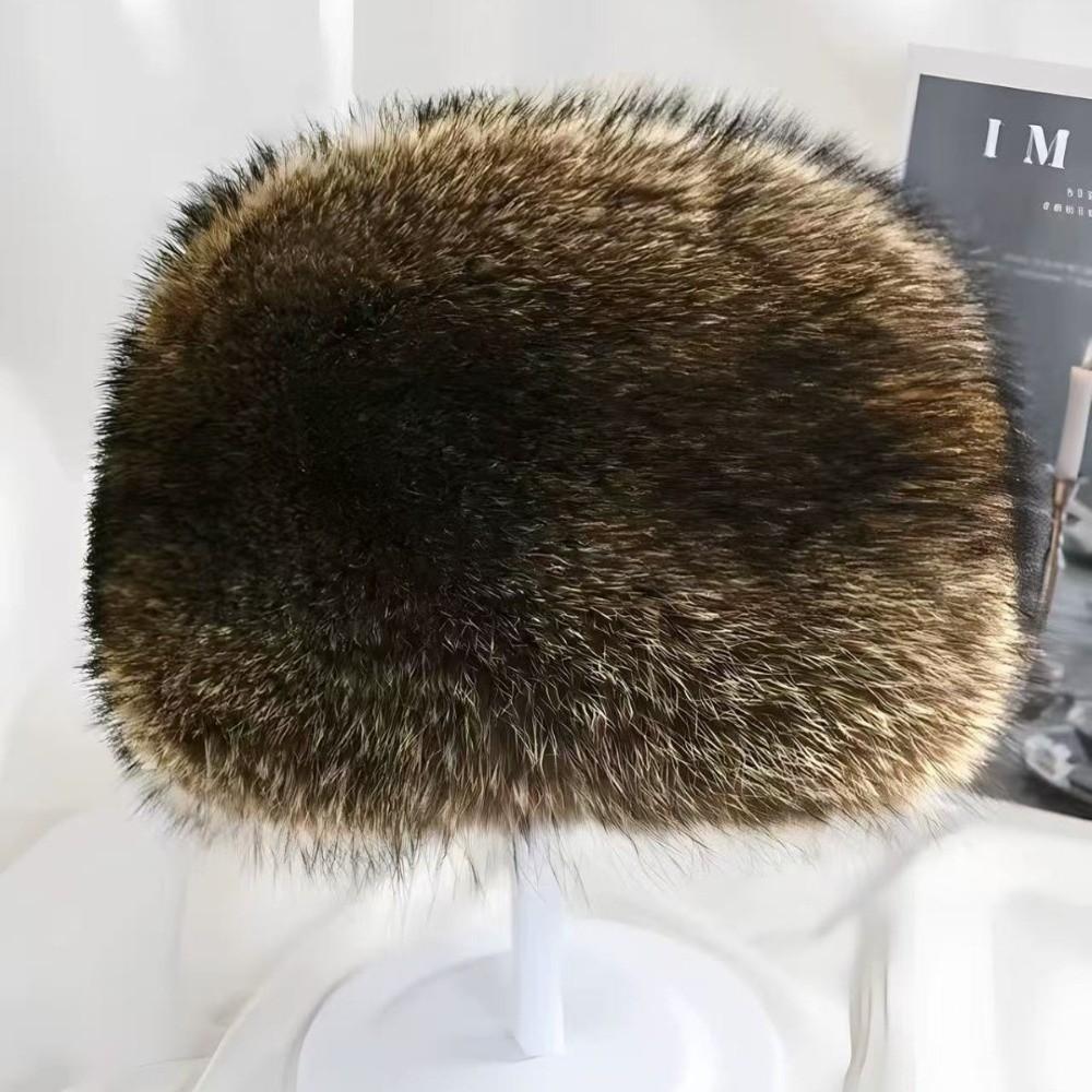 Raccoon Tail Ear Protection Hat Thickened Flat Top Cap High-quality Winter Cap
