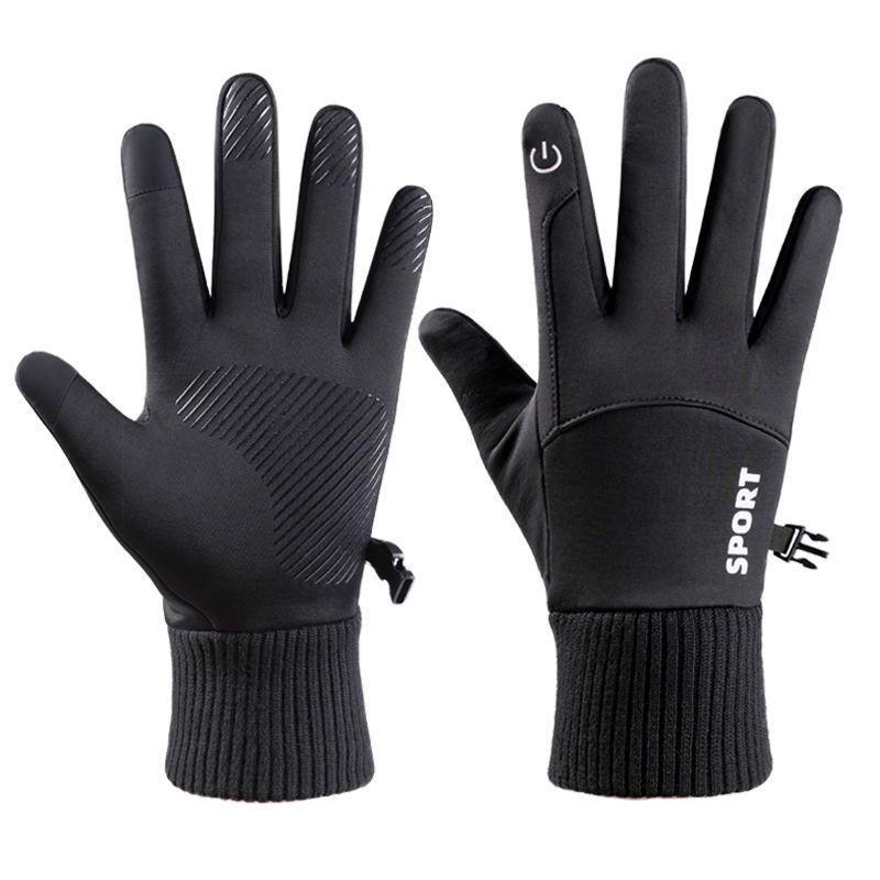 

Men s Winter Windproof Cycling Gloves - Touchscreen, Warm, Cold-Proof for Driving, Motorcycle, and Fishing One Size