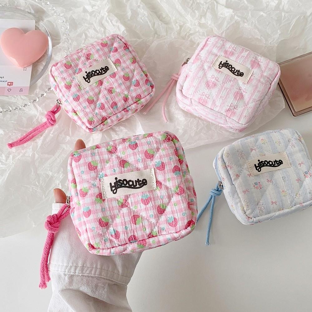 Ruffle Cloth Toiletry Bag Pen Bag Makeup Storage Pouch Ins Fashion Travel Cosmetic Bag For Travel