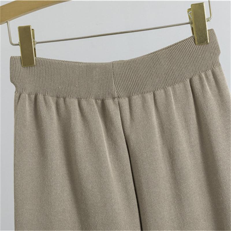 Spring And Autumn Temperament Knitted Suit Sleeveless Vest Sweater Cardigan Pants Three Piece Set