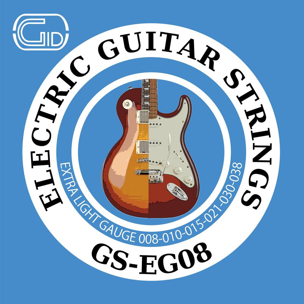 GID STRINGS Series Electric Guitar Extra Light Strings, 08-38 Gauge, GS-EG08