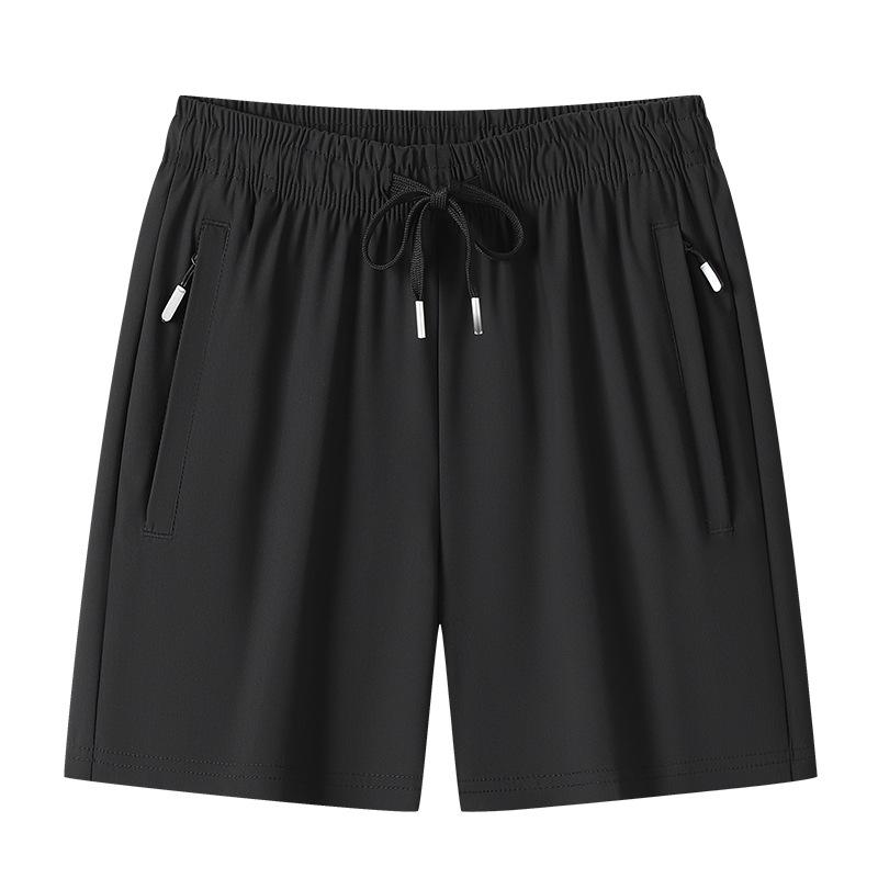 Women's Summer Ice Silk Shorts - Breathable, Versatile, Slimming Three-Quarter Pants with Customizable Logo Options.