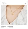 European-American Mermaid Tail Necklace: White Shell & Titanium Steel Pendant