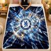 Flannel BlanketChelsea FC Warm Soft Throw Blanket for Indoor Sofa Bed Living Room Use