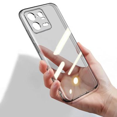 Luksusowe przezroczyste czarne silikonowe etui miękkie do Xiaomi Mi 14 13 13T 12 12T 12X 12S Pro Lite Przezroczysta ultracienka tylna obudowa