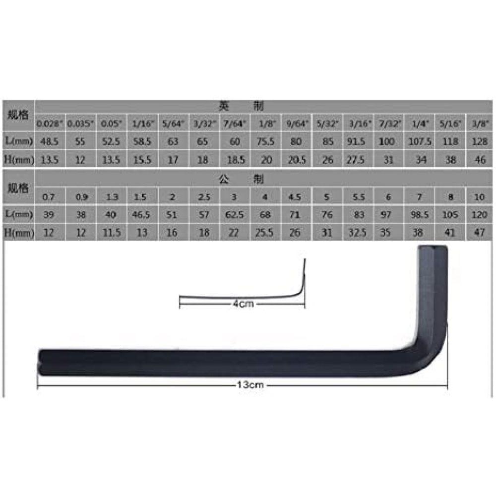 Hex Key Wrench Set, 30pcs Allen Keys Set Long and Short Hex Key for Disassembling and Installing Most Interior Hex Screws In Car Furniture, Equipment