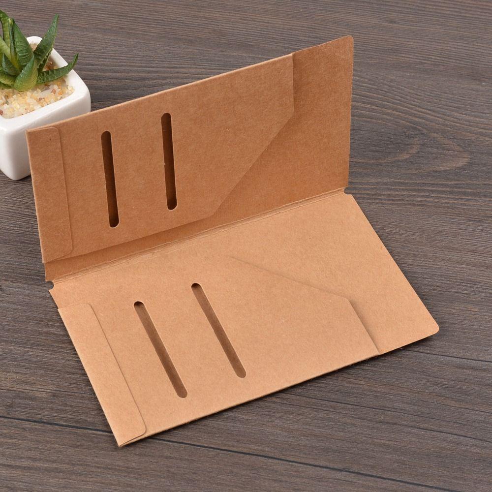 Kraft Paper Stationery Tickets Cards Holder Cards Storage Bag Card Holder Pocket File Holder