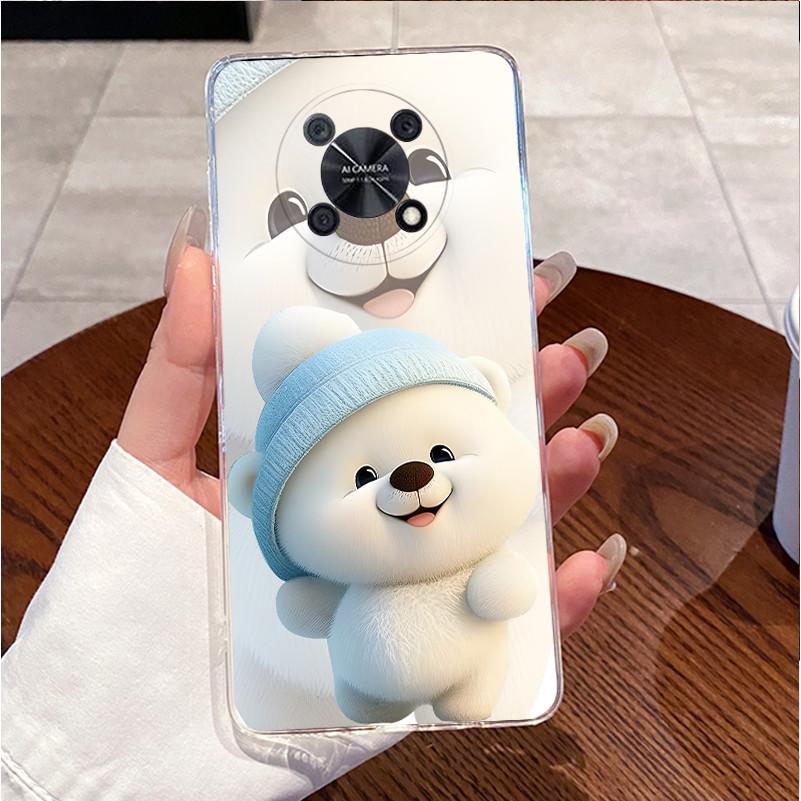 Case for Huawei novaY90 nova Y90 Casing CTR-LX2 LX1 LX3 Cover Clear Soft Silicone TPU Luxury Love Heart Rabbit Funny Phone Case