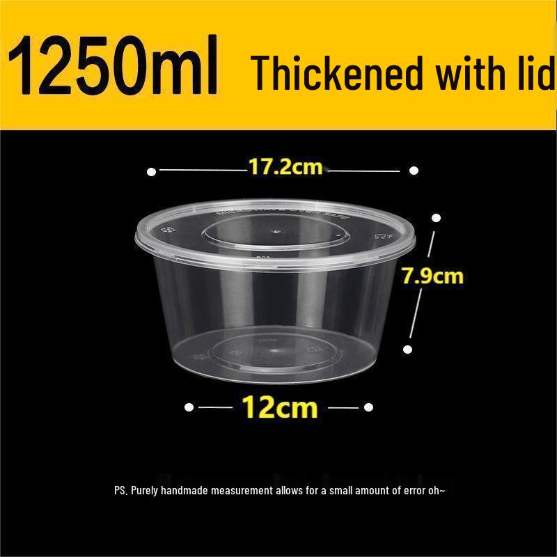 Leak-Proof Disposable Soup Container – Thick, Sealed, No-Spill Round Design.