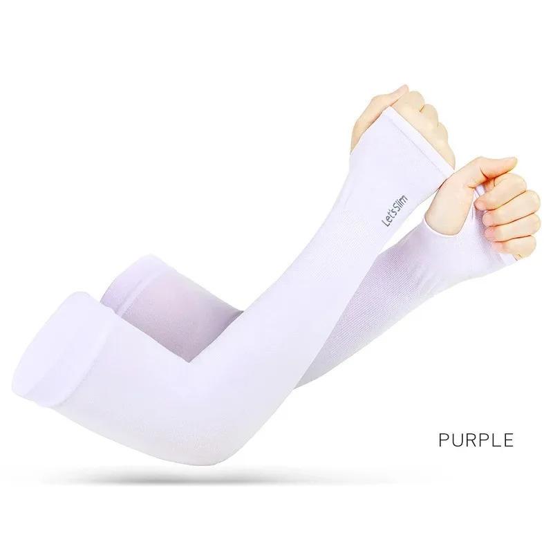 1/2pcs Summer Ice Silk Long Sleeves Anti-Sunburn Arm Cover Men Women Cuff New Cool Hand Sleeves Anti-UV Cycling Arm Sleeve