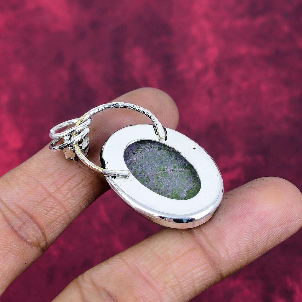 Purpurite & Pink Kunzite Jewelry, 925 Solid Sterling Silver Pendant Handmade Gemstone Jewelry, Gifts For Wife Brand New Pendant