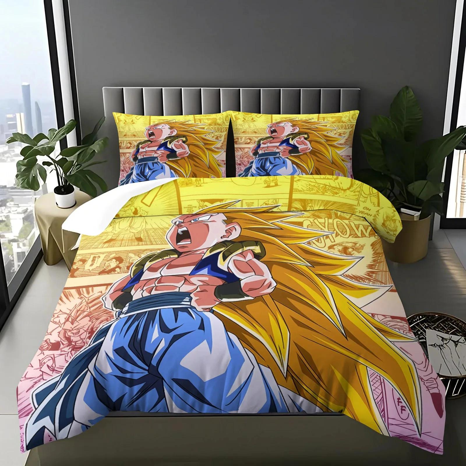 

Одеяло Горячие Аниме Постельное Белье Наборы D-Dragon-Ball И 2/3 Шт Идеальное Украшение Для Подростковой Спальни Comforter (quilt)-EU Single(135*200cm)3pcs