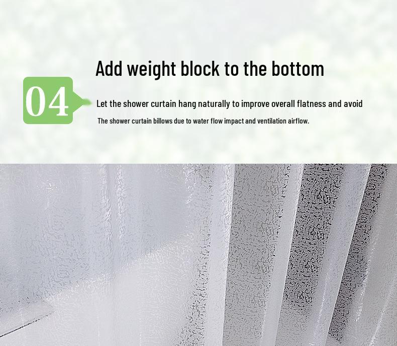 Premium Extra-Thick EVA Waterproof Shower Curtain Set - Antibacterial & Water Barrier