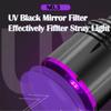 Leistungsstarke UV-Taschenlampe 365nm Wasserdicht Schwarzer Spiegel Lila Licht Detektion Taschenlampen-Typ C Wiederaufladbare Ultraviolettlampe
