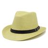 Men and Women Summer Big Roll Along Straw Top Hat Western Cowboy Sunscreen Beach Hat British Jazz Hat