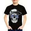 Abbigliamento per Bambini T-shirt da Ragazzo Manica Corta Stampa Teschio 3D Abbigliamento Estivo per Bambini Streetwear Creativo alla Moda Girocollo Abbigliamento per Ragazze