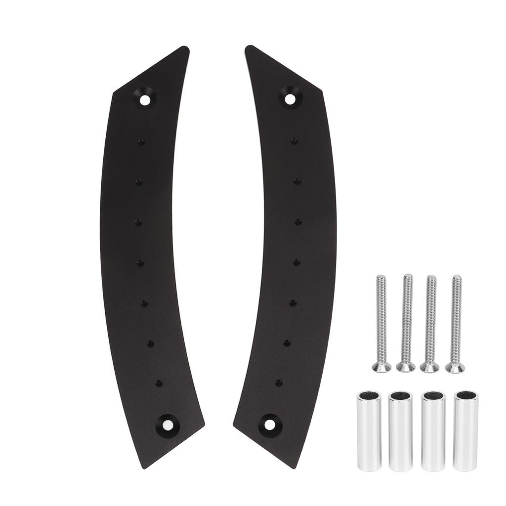 2pcs Door Panel Pull Handle Set Aluminium Alloy Labor Saving High Strength Rust Proof for Cars Black