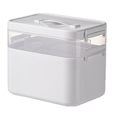 Crystal Craft First Aid Kit, Medicine Storage Case, Large Capacity, Stylish, Two-Tier Design, Keeps You Organized [Large]
