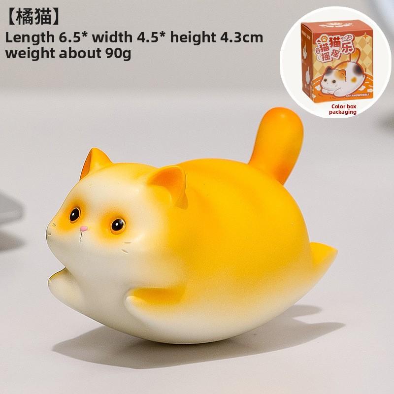 

Милый кот Фуруи Качающийся Веселый Офисный Стол Стол Снимающий Стресс Декоративный Предмет Подарок Другу Orange cat