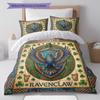 Mural Academy Emblem Pattern Bedding Quilt Set Quilt Cover Pillowcase Home Decoration Birthday Gift (1 * duvet cover + 2 * pillowcase, without core)