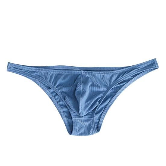 Men Briefs Low-Rise Solid Color Breathable Comfortable Panties Triangle Style Thin Underwear U-convex