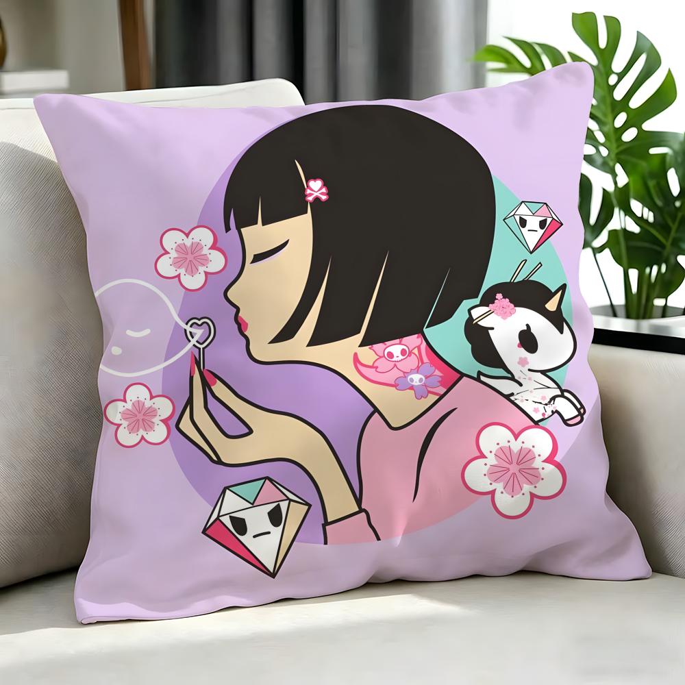 Brand Tokidoki Cushion Cover Cushion Cover Set 4Pcs 50X50 45X45 40X40 Pillowcase Decorative Sofa Home Decor