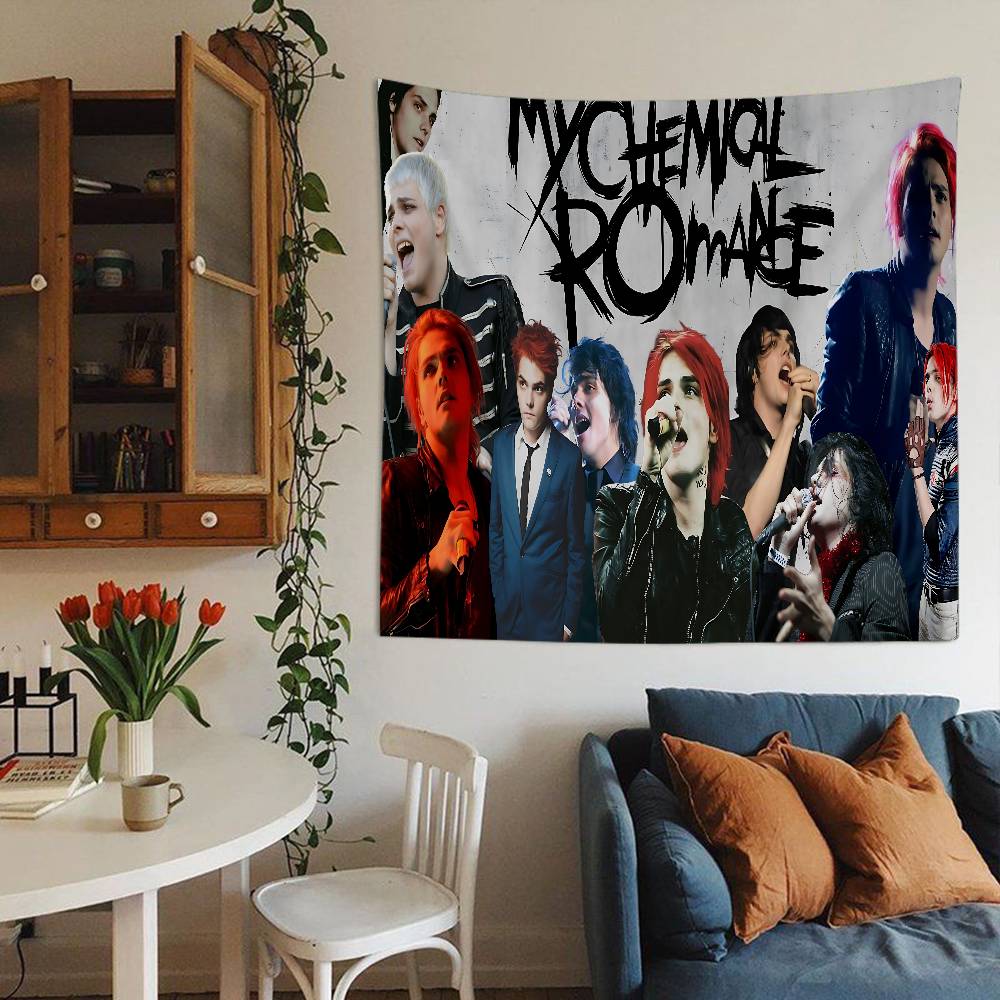 Rock Band MMy CChemical RRomance Hippie Wall Hanging Tapestries Bohemian Wall Tapestries Mandala INS Home Decor