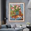 Stitch Embroidery DIY Needlework And Flowers, Wall Decoration - Multicolor, 14CT