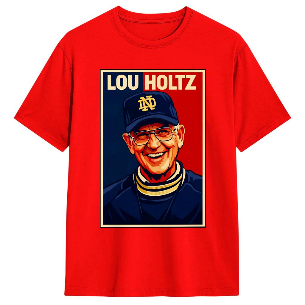 Unisex Lou Holtz Retro Style T Shirts  Cotton Clothes Casual Short Sleeve Crew Neck Tee Shirt Summer TShirts