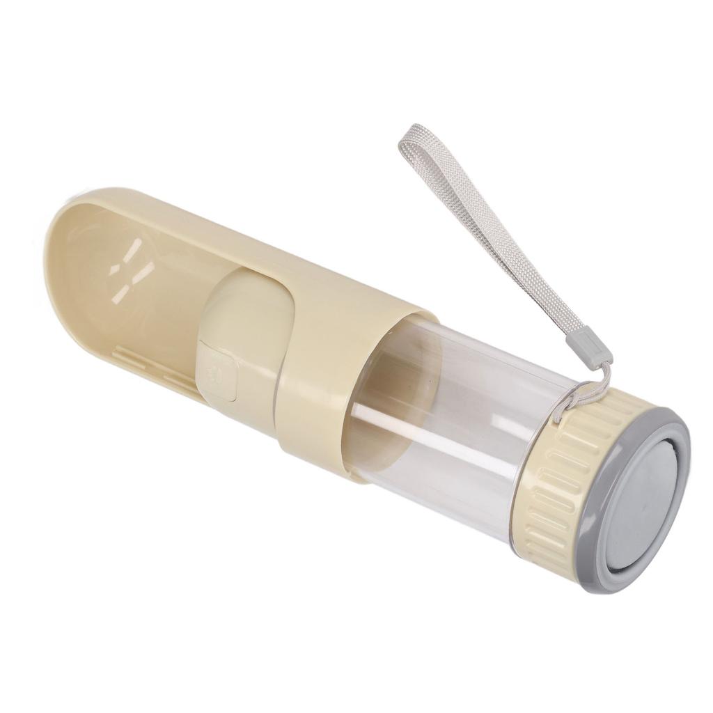 2 in 1 Dog Water Bottle Portable Leakage Proof Pet Water Dispense for Dog Cat Outdoor Walking Traveling 350ML White