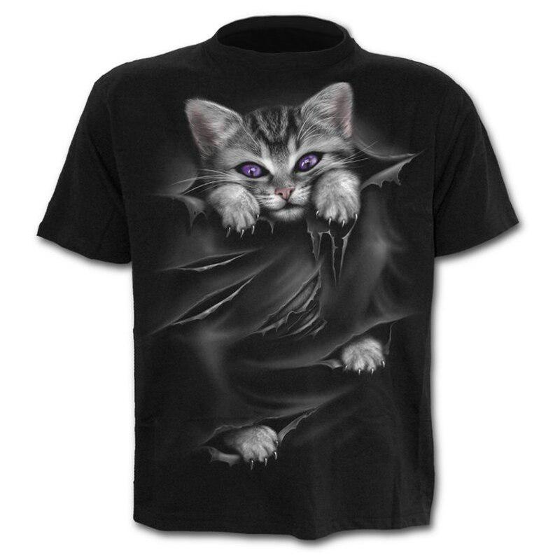 Printed T-Shirt,Hipster Cool Fun Animal Fashion Personality Customization
