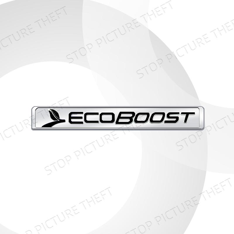 1Pc Metal Alloy EcoBoost Logo Car Trunk Fender Sticker Side Emblem Badge For F-150 Ranger Galaxy Bronco Focus Mondeo ST Line