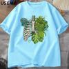 Skeleton Plant Body Tshirt Women Unisex Funny Plant Lover T Shirt Plant Mom Tee Funny Graphic T Shirts Cotton Short Sleeve Clothes
