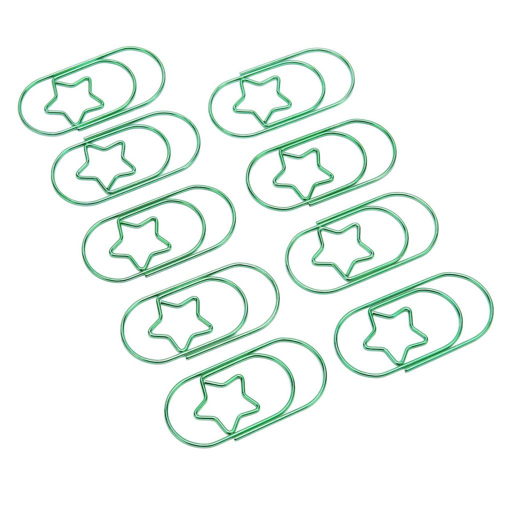 40PCS Star Paper Clips Bright Color Rust Proof Coating Portable Lightweight for Home