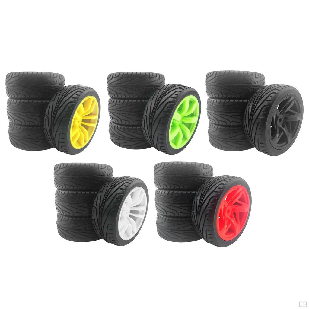 4 Pieces 1/14 RC Wheels Tires Spare 1631 DIY Crawler Buggy