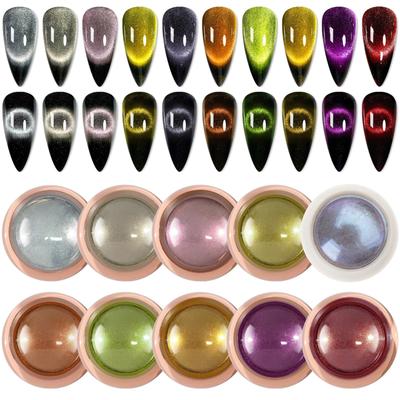 9D Cats Eye Nail Powder Mirror Effect Magnetic Powder Glitter Pigment Powder Nail Art Powder Nails Art Decorations