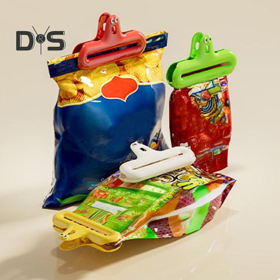 Klipy na sáčky s čipy 4,7 palce Klipy na papírové sáčky na potraviny a svačiny Odolné těsnící úchyty Barevná svářečka sáčků na svačiny a čipsy