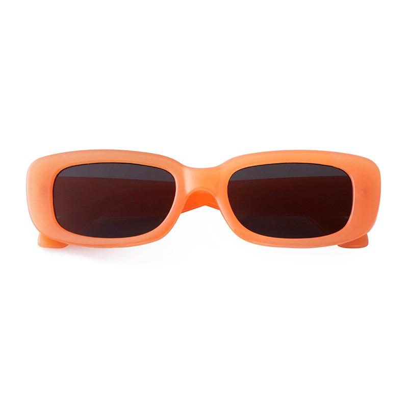 Classic Vintage Tortoiseshell Blue Rectangle Sunglasses Women Men Retro Orange Lens Narrow Sun Glasses UV  S7H